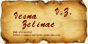 Vesna Zelinac vizit kartica